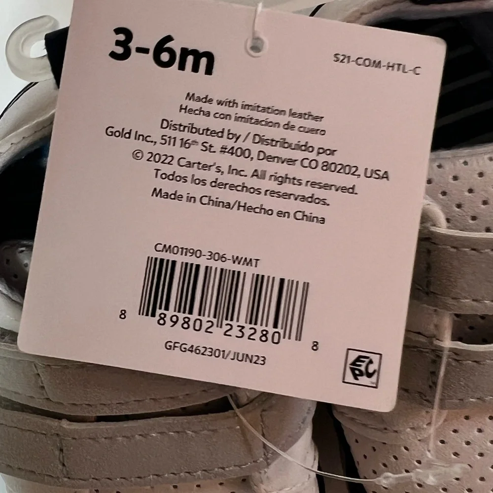 Carter's Baby Walker 3-6M Shoes NWT